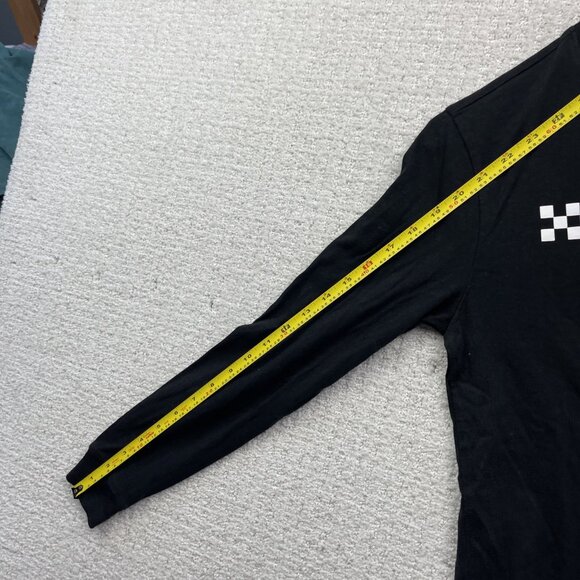 Y2K Vans Off The Wall Checkerboard Long Sleeve Black / White Women XS Skatercore - Picture 9 of 14